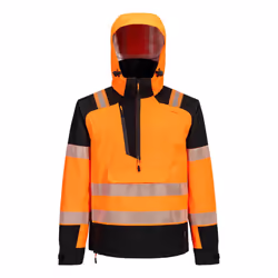 Portwest Mens PW3 Hi-Vis 3 Layer Overhead Waterproof Jacket - 3XL, Orange/Black