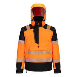 Portwest Mens PW3 Hi-Vis 3 Layer Overhead Waterproof Jacket - 3XL, Orange/Black