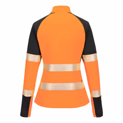 Portwest Womens/Ladies PW3 Hi-Vis Quarter Zip Sweatshirt - S, Orange/Black