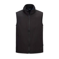 Portwest Unisex Adult Print and Promo Double Layered Softshell Gilet - M, Black