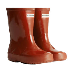 Hunter Childrens/Kids First Classic Gloss Wellington Boots - 8 UK Child, Military Red