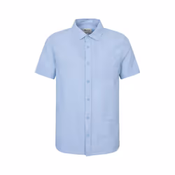 Mountain Warehouse Mens Lowe Linen Blend Shirt - S, Blue