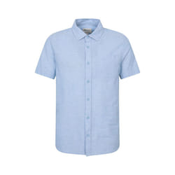 Mountain Warehouse Mens Lowe Linen Blend Shirt - S, Blue