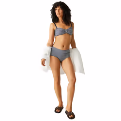 Regatta Womens/Ladies Paloma Seeksucker Stripes Swim Briefs - 16 UK, Navy/White