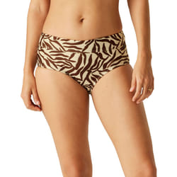 Regatta Womens/Ladies Paloma Zebra Print Swim Briefs - 14 UK, Light Brown/Dark Brown