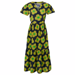 Regatta Womens/Ladies Orla Kiely Spinning Flower Tiered Midi Dress - 10 UK, Navy