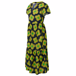 Regatta Womens/Ladies Orla Kiely Spinning Flower Tiered Midi Dress - 10 UK, Navy