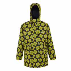 Regatta Childrens/Kids Orla Kiely Swing Spinning Flower Waterproof Jacket - 7-8 Years, Navy