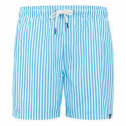 Regatta Mens Loras Striped Swim Shorts - 3XL, Aquarius Blue