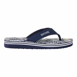 Regatta Mens Rico Leaf Flip Flops - 8 UK, Navy