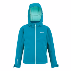 Regatta Childrens/Kids Acidity VIII Soft Shell Jacket - 5-6 Years, Exotic Plume/Aruba Blue