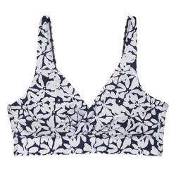 Regatta Womens/Ladies Paloma Large Floral Bikini Top - 10 UK, Navy/White