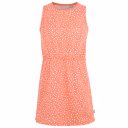 Regatta Girls Beylina Micro-Dot Dress - 3-4 Years, Peach Bloom/White