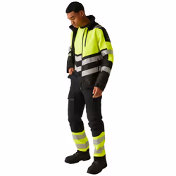 Regatta Professional Mens High-Vis Waterproof Jacket - 4XL, Black/Yellow
