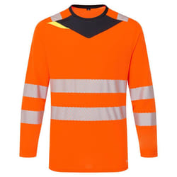 Portwest Mens DX4 Hi-Vis Long-Sleeved T-Shirt - 4XL, Orange/Black