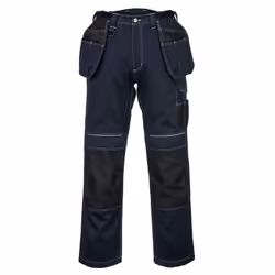 Portwest Mens PW3 Holster Work Trousers - 48R, Navy/Black