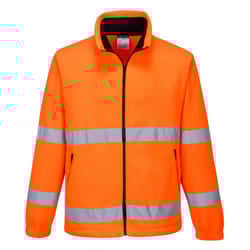 Portwest Mens Essential Hi-Vis Safety Fleece Jacket - L, Orange