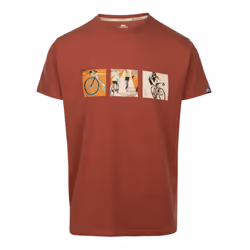 Trespass Mens Kooten T-Shirt - M, Burnt Sienna Marl