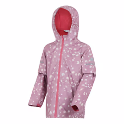 Regatta Childrens/Kids Lever II Camo Waterproof Jacket - 9-10 Years, Lilas/Light Vanilla/Beaujolais