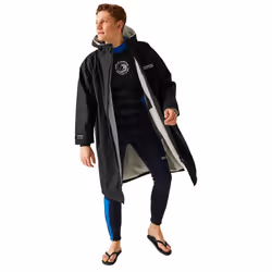Regatta Unisex Adult Waterproof Fleece Lined Changing Robe - S-M, Black