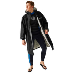 Regatta Unisex Adult Waterproof Fleece Lined Changing Robe - S-M, Black
