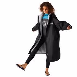 Regatta Unisex Adult Waterproof Fleece Lined Changing Robe - S-M, Black