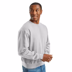 Fruit of the Loom Mens Supercotton Sweatshirt - S, Athletic Heather