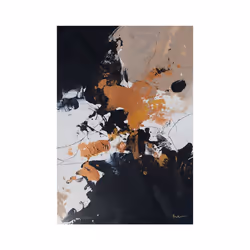 Anna Bernad Black Meringue Print - 50cm x 40cm, Multicoloured