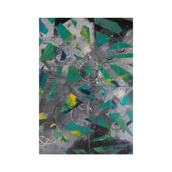Anna Bernad Greens And Blacks Paper Poster - 50cm x 40cm, Black/Green/Grey