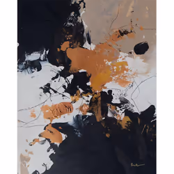 Anna Bernad Black Meringue Canvas Print