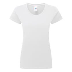 Russell Womens/Ladies Round Neck T-Shirt - XS, White