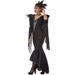 Smiffys Womens/Ladies Raven Queen Costume