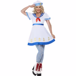 Smiffys Womens/Ladies High Seas Sailor Costume