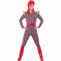 Smiffys Space Superstar Costume - M, Red/Blue/Gold
