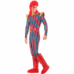 Smiffys Space Superstar Costume - M, Red/Blue/Gold