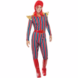 Smiffys Space Superstar Costume - M, Red/Blue/Gold