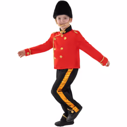 Smiffys Childrens/Kids Busby Guard Costume Set - 7-9 Years, Red/Black/Gold