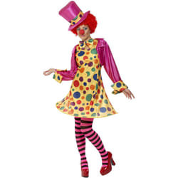 Smiffys Womens/Ladies Clown Lady Costume Set - 12 UK - 14 UK, Multicoloured