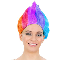 Smiffys 90s Troll Wig - One Size, Multicoloured