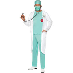 Smiffys Mens Doctor Costume Set - M, Green/White
