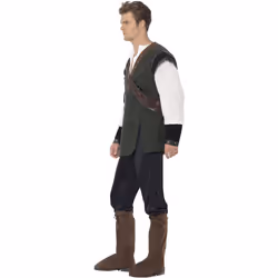 Smiffys Mens Robin Hood Costume Set - L, Green/Brown/Black