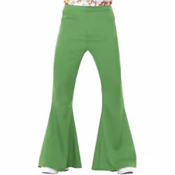 Smiffys Mens Flared Costume Trousers - M, Green