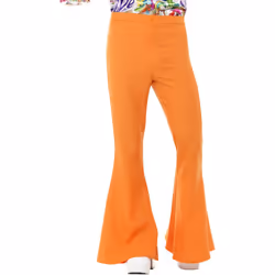 Smiffys Mens Flared Costume Trousers - XL, Orange