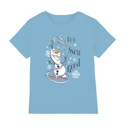 Frozen Childrens/Kids Up To Snow Good Olaf T-Shirt - 7-8 Years, Sky Blue