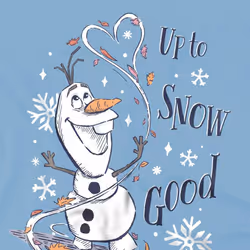 Frozen Childrens/Kids Up To Snow Good Olaf T-Shirt - 7-8 Years, Sky Blue