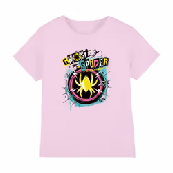 Marvel Childrens/Kids Ghost-Spider Punk T-Shirt - 9-10 Years, Light Pink