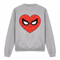 Spider-Man Unisex Adult Heart Sweatshirt