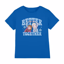 Frozen Childrens/Kids Better Together Anna And Elsa T-Shirt - 9-11 Years, Royal Blue