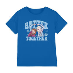 Frozen Childrens/Kids Better Together Anna And Elsa T-Shirt - 9-11 Years, Royal Blue