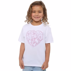 Frozen Childrens/Kids Anna And Elsa Heart T-Shirt